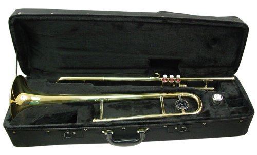 MusicalInstruments: Signature Music Bb Brass Valve Trombone with Case New 2231L