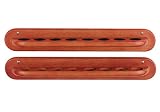 8 Cue Two Piece Wall Mounted Pool Cue Rack