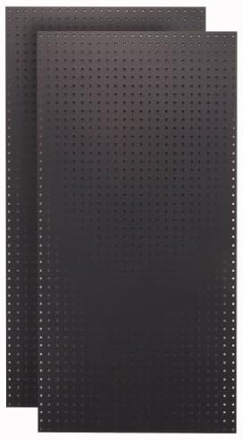 Tempered Wood Pegboard TPB-2BKF 24-Inch W x 48-Inch H x 1/4-Inch D Custom Painted Heavy Duty Round Hole Pegboards, Jet Black by Triton Products