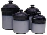 Sango Nova Blue Canisters, Set of 4