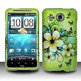 Apple Green Butterfly Flower Design Snap-On Protector Hard Cover Case for H ....