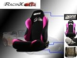 Black with Purple Universal Racing Seats - Pair