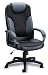 Office Products : Executive Black Leather & Mesh Office Chair w/Padded Head Rest