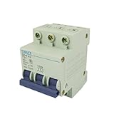 uxcell　ミニチュアサーキットブレーカー　遮断器　AC 400V定格電圧　プラスチック　3極　25A