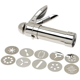 Buy Kaiser Bakeware Patisserie 662220 Stainless-Steel Cookie Press with 10 Disks now!