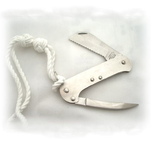 Stainless steel sailing & yachting knife - Sheffield made