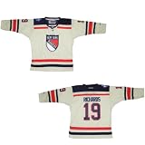 Boys NHL New York Rangers Richards #19 Hockey Jersey / Sweater with Embroidered Logo & Numbers - Beige & Blue