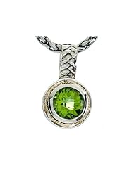 Balissima By Effy Collection Sterling Silver and 18k Yellow Gold Peridot Pendant Necklace