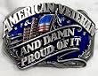 American Veteran Enamel Pewter Buckle