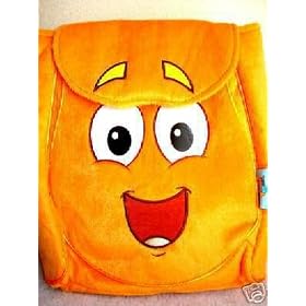 Diego Orange Plush Backpack Bag by 