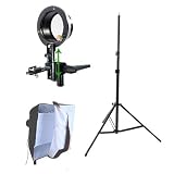 Cowboystudio Speedlite Softbox Flash Mount with Stand and Softbox Kit for Portable Flash Canon Nikon