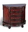 Marble Top Bombe Chest in Rich Cherry Finish By Coaster Furniture