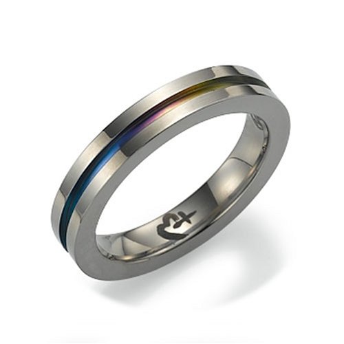 Childrens Toyshop  Jewelry : Titanium and Rainbow Enamel Ring