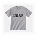 USAF Air Force Short Sleeve T-Shirt - Authentic Military Style Physical Training T-Shirt in gray