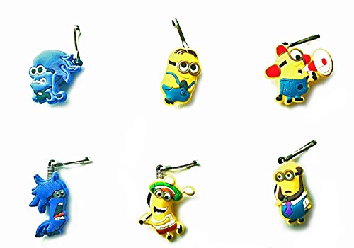 AVIRGO 6 pcs Zipper Pull Charms for Jacket Backpack Bag Pendant Set # 32-2