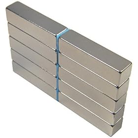 10 Neodymium Magnets 1 x 1 4 x 1 4 inch Bar N48 by Emovendo