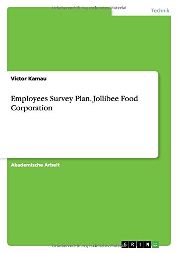 Employees Survey Plan. Jollibee Food Corporation (German Edition)By Victor Kamau