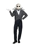 Jack Skellington Adult Halloween Costume, XL (42-46)