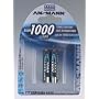 Ansmann NiMH Akku AAA Micro 1000 mAh 2er Pack blau