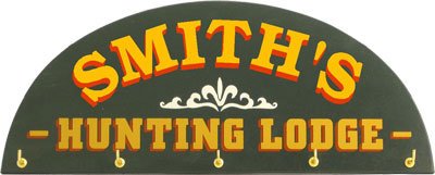 Personalized Wood Sign - HUNTING LODGE KEY RACK