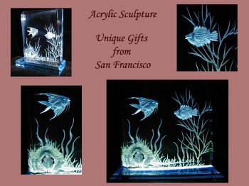 Beautiful crystalline acrylic sculpture Fish Tank #2