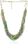 Leslie Danzis "Iridescent" Green Beaded Wrap Necklace