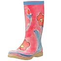 On Your Feet Women's Satra Rubber Rain Boot,Flower Fuchsia,9 M