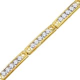 1 Ctw Diamond Tennis Bracelet In Yellow Gold