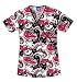 Vintage Uniforms | Vintage Nursing Uniforms - Cherokee Uniforms HQ Vintage Swirls Mock Wrap Scrub Top (XL) [Apparel]