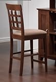Walnut Finish Counter Height Chairs One Pair