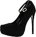 Bellamarie Helena-12 Women Ankle Strap Platform Pump Stiletto Party Dress Heel