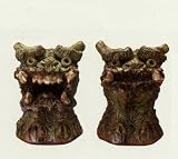 炭天 信楽焼 シーサー小(一対)