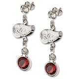 NHL Detroit Red Wings Crystal Logo Earrings