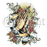 41JTfckzWLL. SL160  Praying Hands Tattoo T shirt, Tattoo T shirts, Old School Vintage Tattoo T shirt, XXX Large, Olive Green
