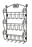 Spectrum 43310 Wall-Mount Scroll Letter Holder, Black