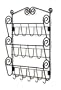 Spectrum 43310 Wall-Mount Scroll Letter Holder, Black