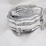 FOOTED VICTORIAN JEWELERY BOX - SILVER FOOTED VICTORIAN JEWELERY BOX