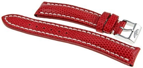 Breitling Red Lizard 18-16mm Leather Strap 114Z