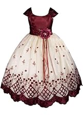 Girls Tea Length Flower-Girl Dress 