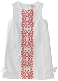 Lilly Pulitzer Girls 2-6x Little Lilly Novelty Shift Dress, Resort White Mini Sunny Embroidery, 4