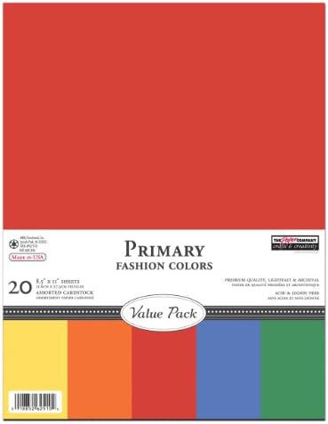 Paper Company Value Pack Cards and Envelopes A6, 4-3/4-Inch by 6-1/2-Inch, 20 Sets/Pkg, Primary