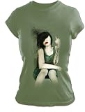 The Used American Pop Punk Rock Band Group SMOKING Juniors Vintage Green T-Shirt