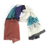 Tree Stripe Scarf in Blues||RF10F