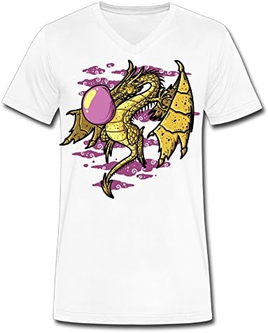 Dragon Breath V Neck Man Casual T-shirt Men's Fashion