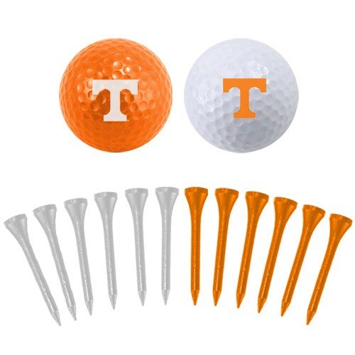 Tennessee Volunteers Two Golf Balls And Twelve Tees Set