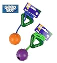 Good Boy Dog Toy Rubber Ball & Rope