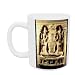 Relief depicting Tirthankara Mahavira (599-527 BC) in meditation, from Danavulapadu (stone) by Indian School - Mug - Standard Size
