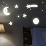 Wandkings Wandsticker "Sonne Mond Sterne, 161 Aufkleber f�r Sternenhimmel" Fluoreszierend & im Dunkeln leuchtend