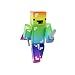 EnderToys Derpy Rainbow Guy Action Figure Toy, 4 Inch Custom Series Figurines