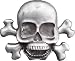 SKULL AND CROSSBONES Metal Bottle Opener Belt Buckle